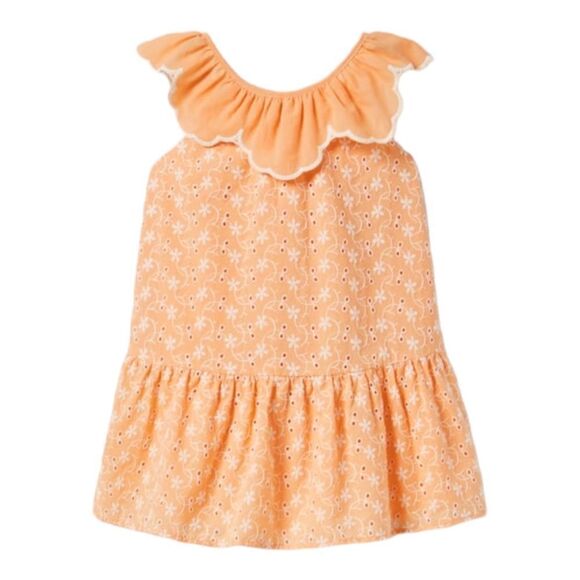 ZARA Kids | Tangerine | EMBROIDERED DRESS - Picture 2 of 9